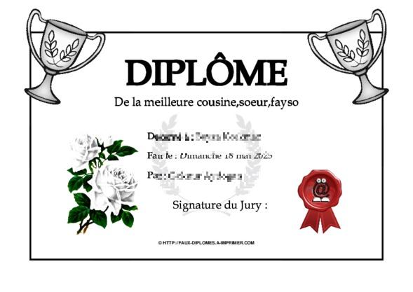 Un des derniers faux diplomes créé