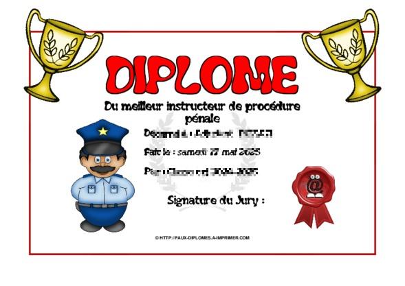 Un des derniers faux diplomes créé