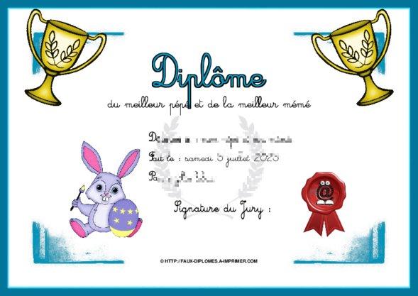 Un des derniers faux diplomes créé