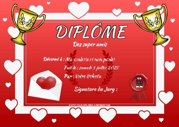 Un des derniers faux diplomes créé
