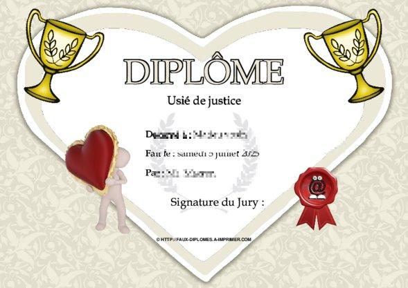 Un des derniers faux diplomes créé