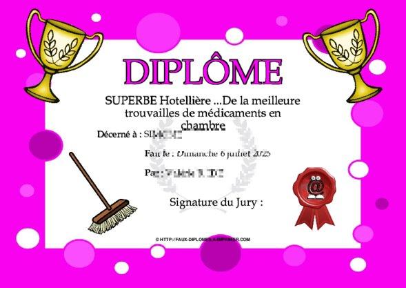 Un des derniers faux diplomes créé
