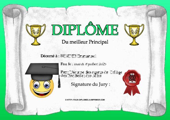 Un des derniers faux diplomes créé