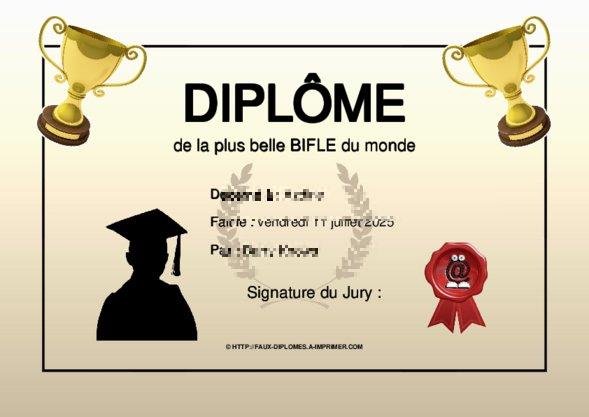 Un des derniers faux diplomes créé