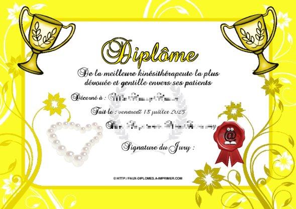 Un des derniers faux diplomes créé