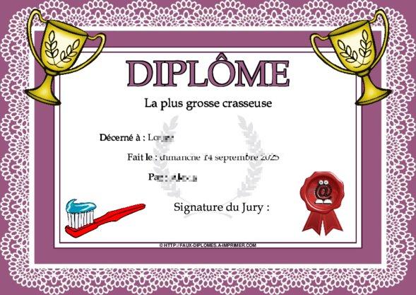 Un des derniers faux diplomes créé
