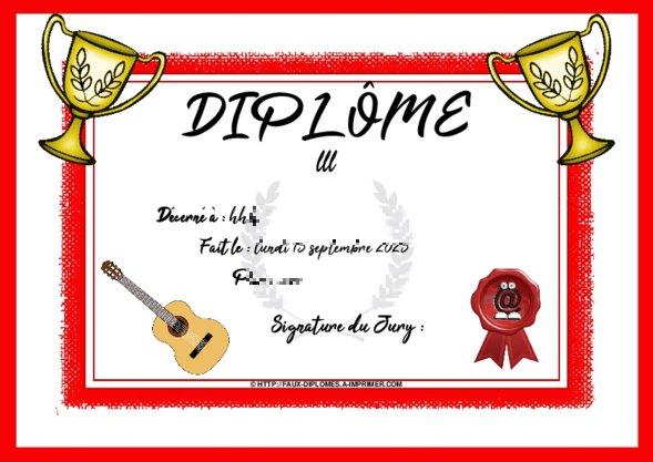 Un des derniers faux diplomes créé