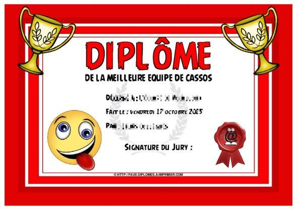 Un des derniers faux diplomes créé