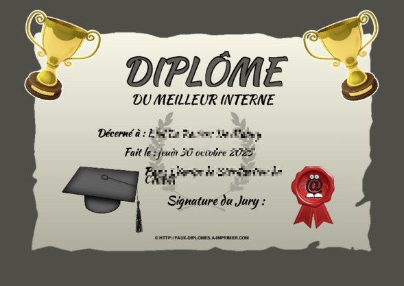 Un des derniers faux diplomes créé
