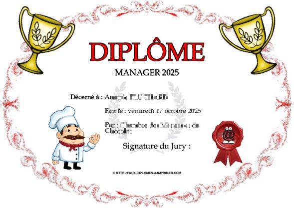 Un des derniers faux diplomes créé