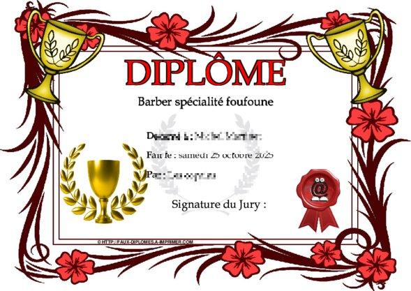 Un des derniers faux diplomes créé