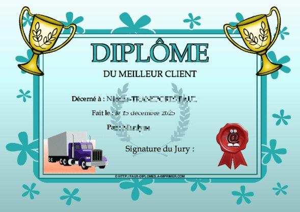 Un des derniers faux diplomes créé