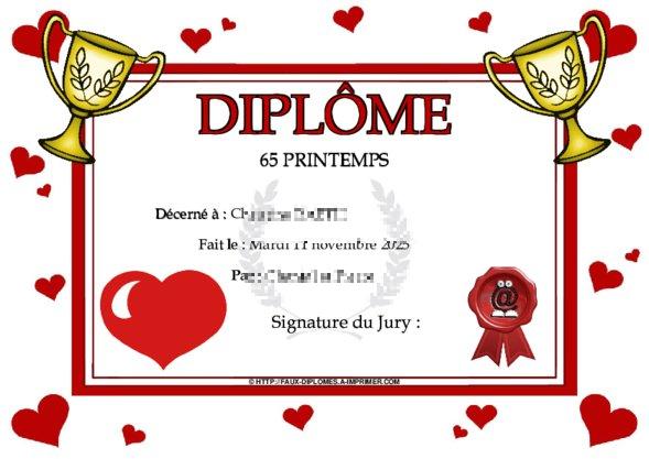 Un des derniers faux diplomes créé