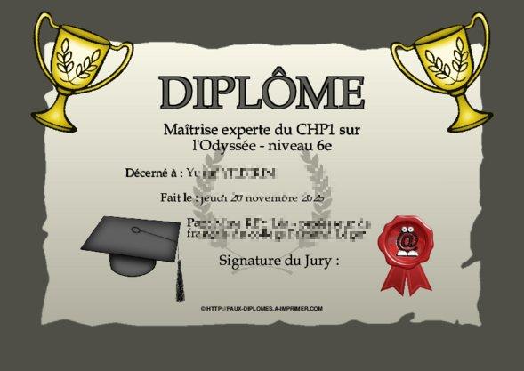 Un des derniers faux diplomes créé