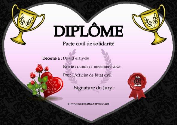 Un des derniers faux diplomes créé
