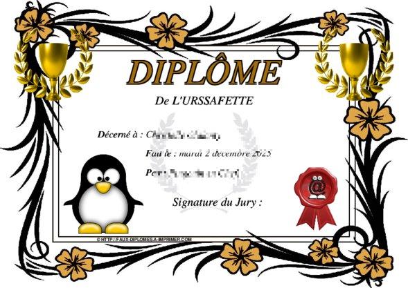 Un des derniers faux diplomes créé