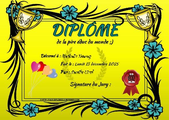 Un des derniers faux diplomes créé