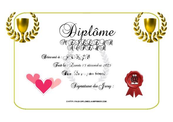 Un des derniers faux diplomes créé
