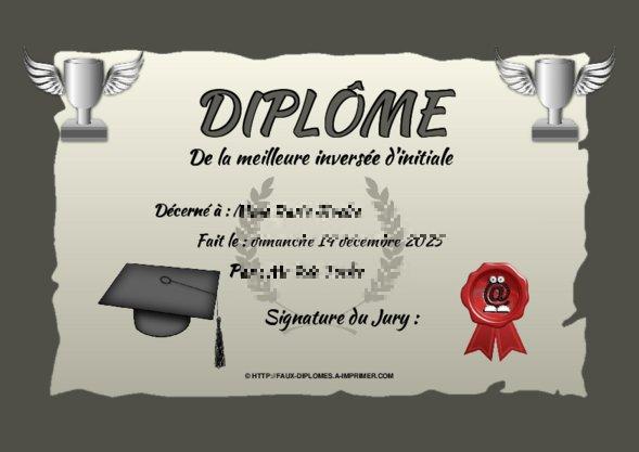 Un des derniers faux diplomes créé