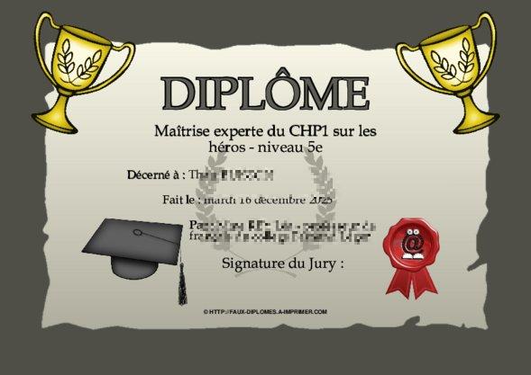 Un des derniers faux diplomes créé
