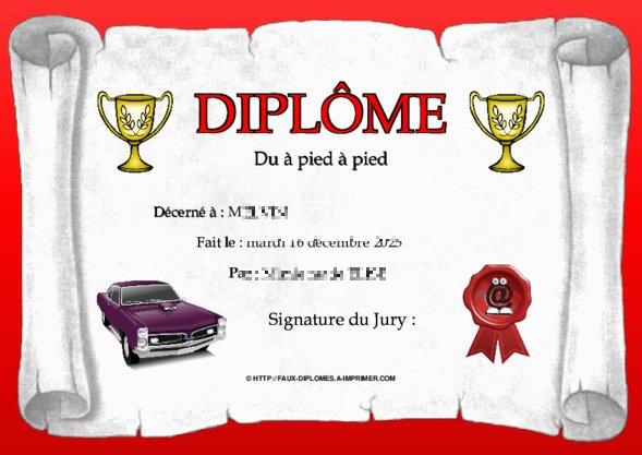 Un des derniers faux diplomes créé