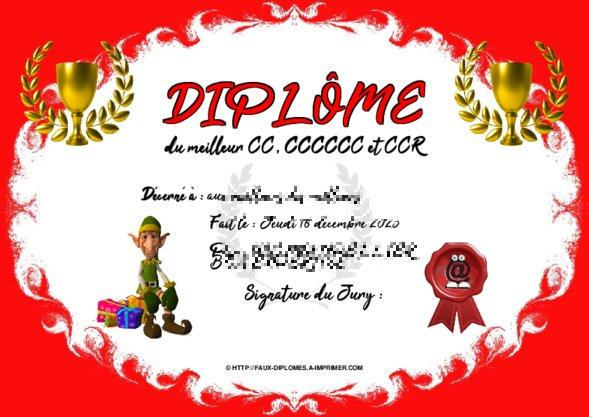 Un des derniers faux diplomes créé