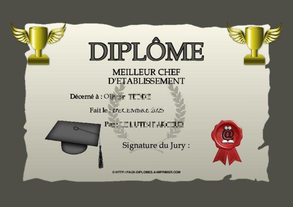 Un des derniers faux diplomes créé