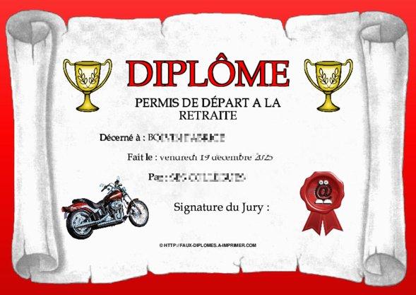 Un des derniers faux diplomes créé