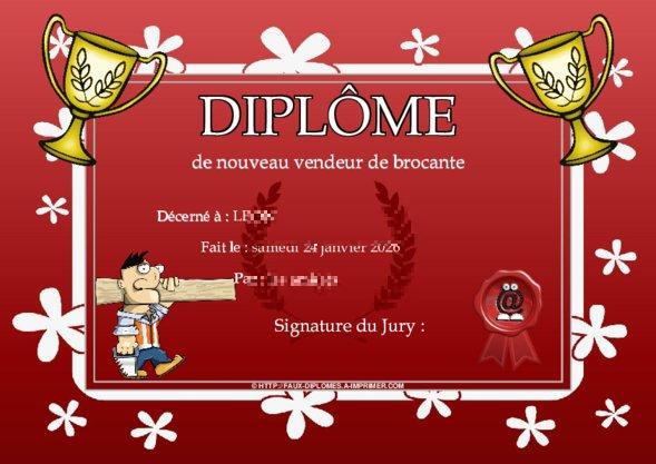 Un des derniers faux diplomes créé