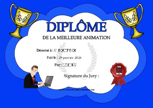 Un des derniers faux diplomes créé