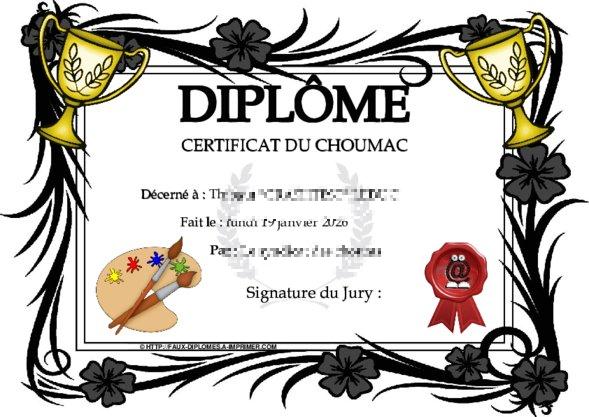 Un des derniers faux diplomes créé