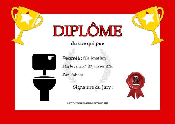 Un des derniers faux diplomes créé
