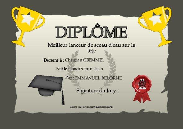 Un des derniers faux diplomes créé