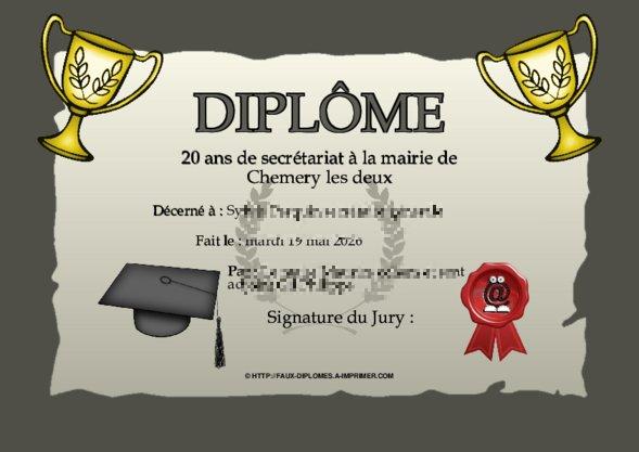 Un des derniers faux diplomes créé