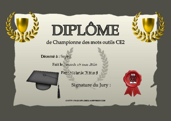 Un des derniers faux diplomes créé