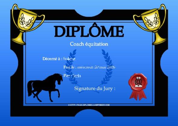 Un des derniers faux diplomes créé