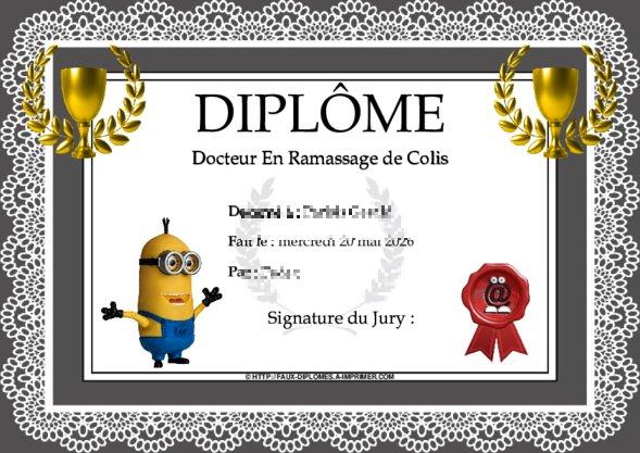Un des derniers faux diplomes créé