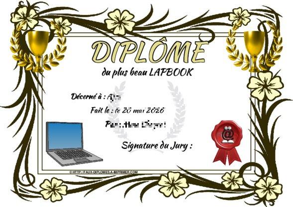 Un des derniers faux diplomes créé