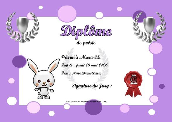 Diplôme : de poésie