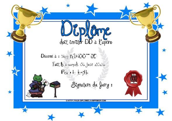 Un des derniers faux diplomes créé