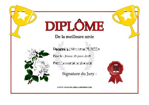 Un des derniers faux diplomes créé