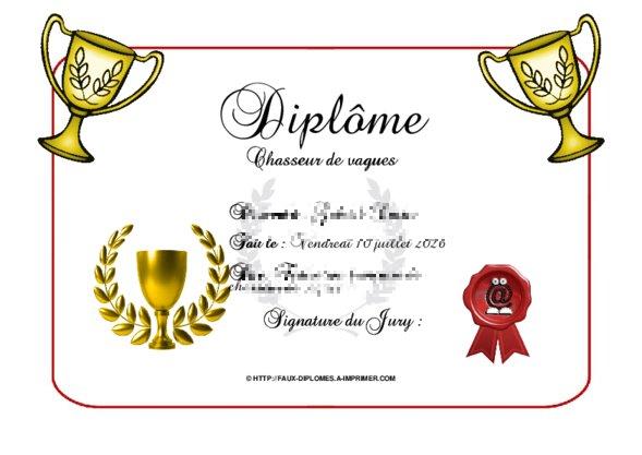 Un des derniers faux diplomes créé