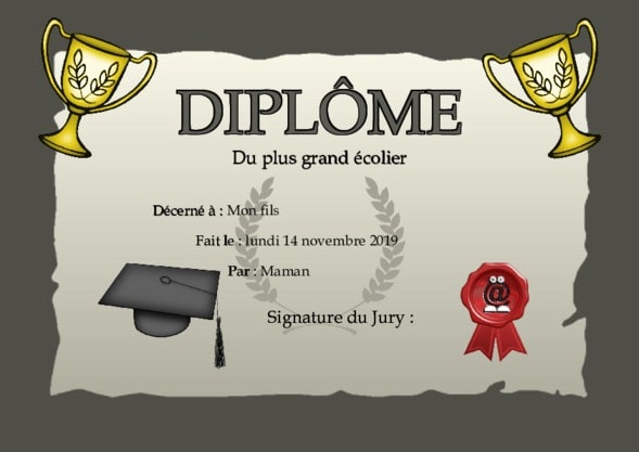 Un diplme pour un nouveau diplm